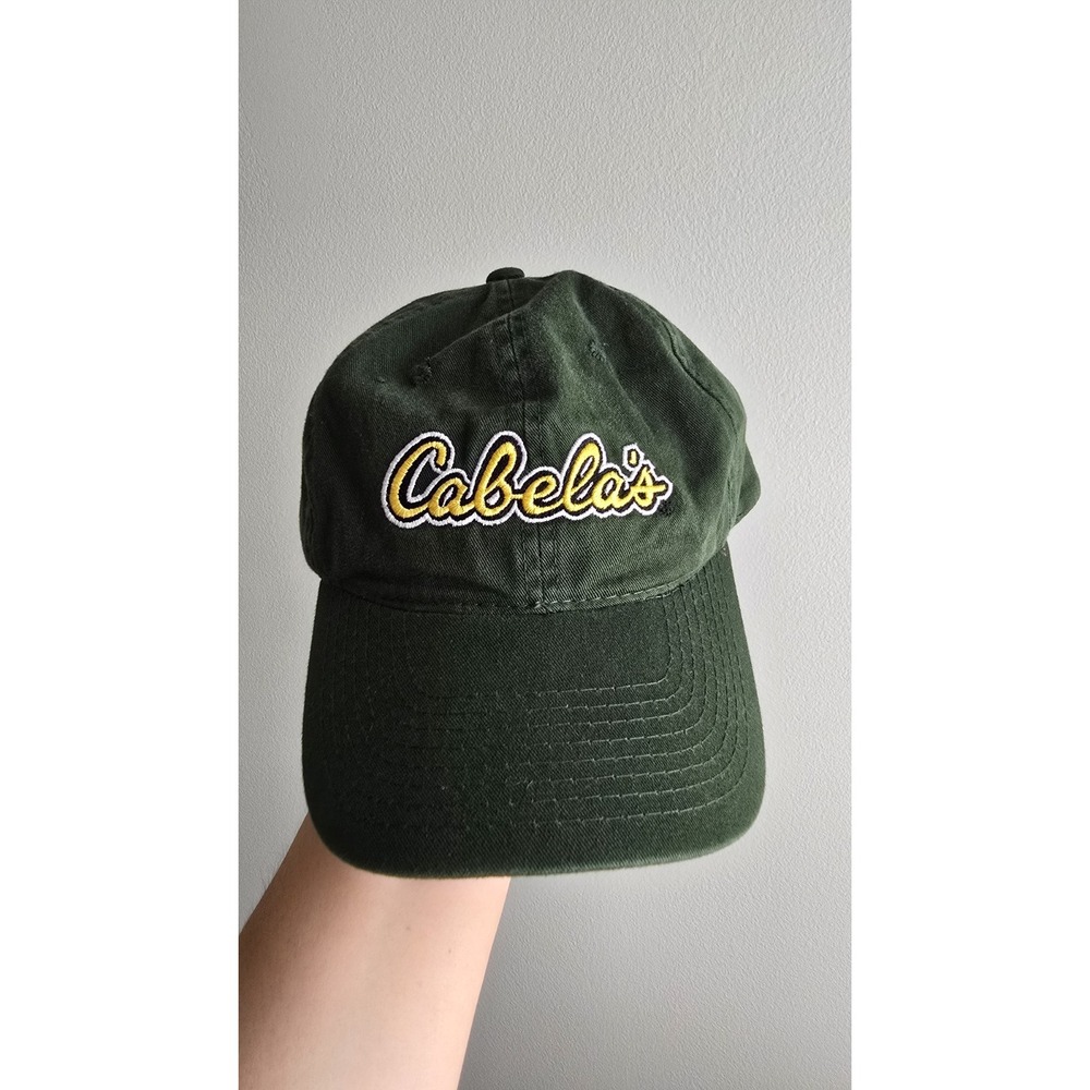 Cabela's‎ Baseball Cap Hat Men's Green Adjustable Logo Embroidered Casual